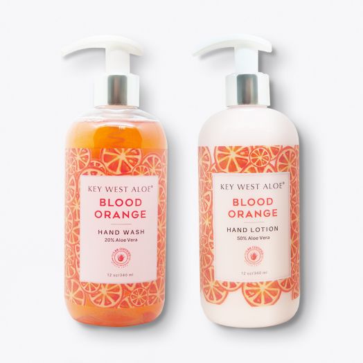 Blood Orange Sink Duo, Hand Lotion made with 50% Aloe and Hand Wash made with 20%