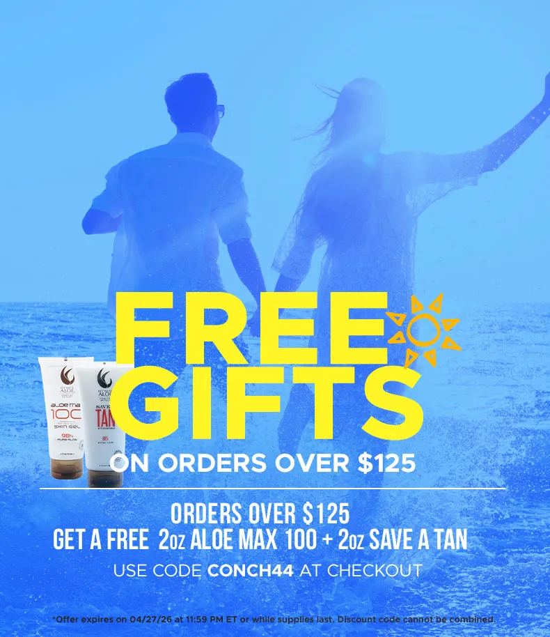 Free Aloe Max 100 + Save A Tan On Orders Over $125