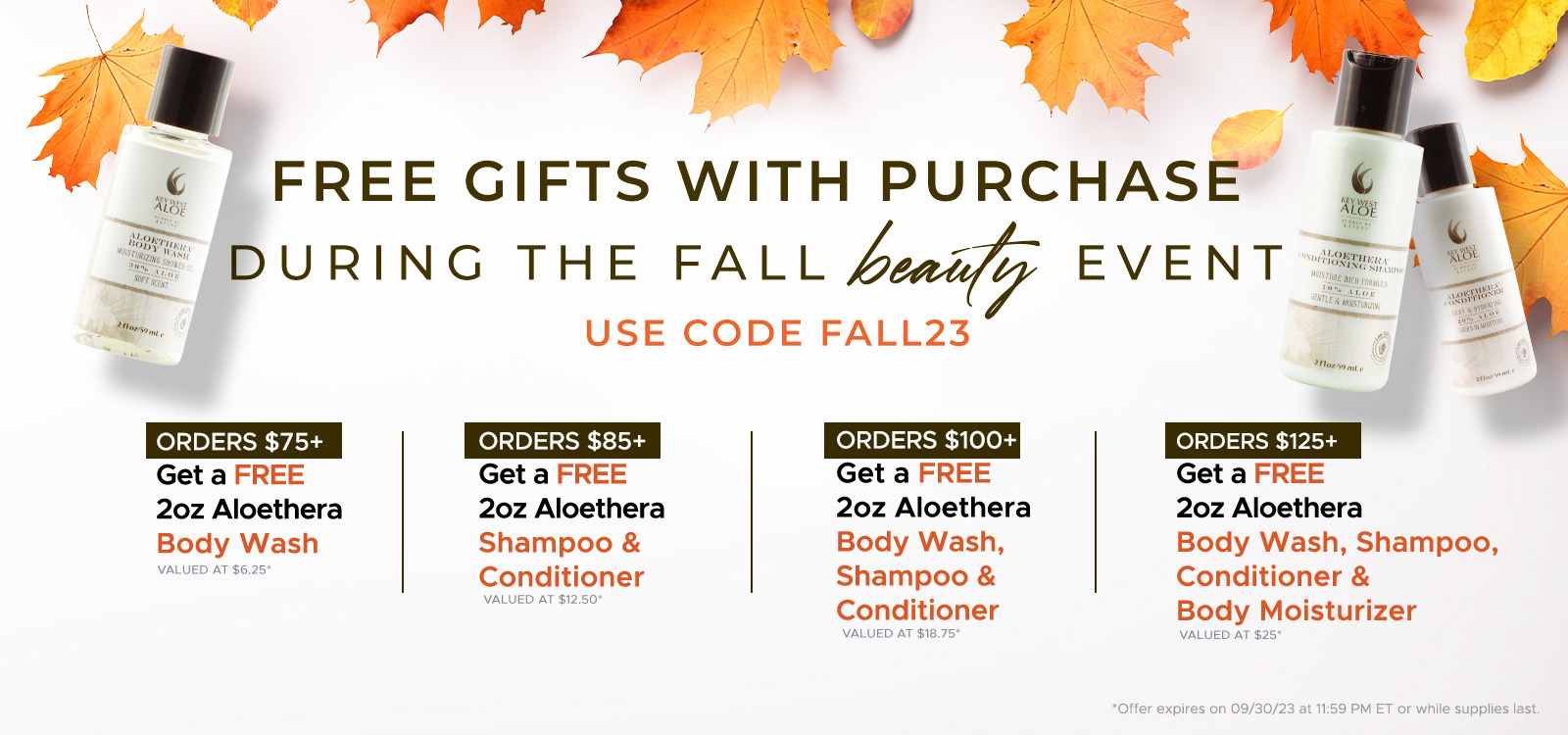 Fall Beauty Event with code FALL23