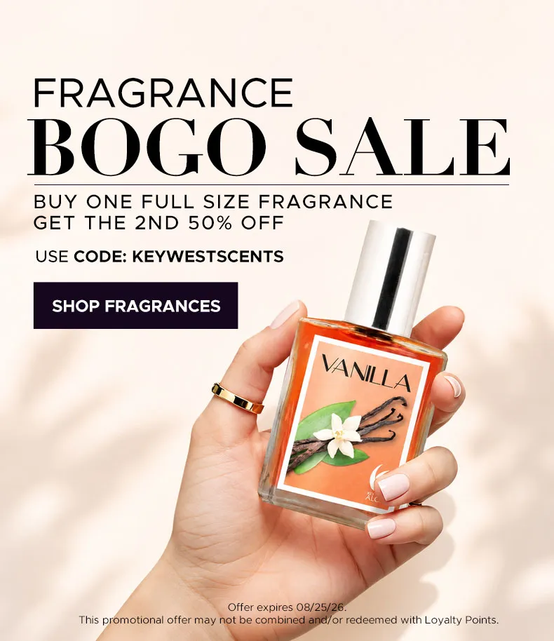 BUY ONE FULL SIZE FRAGRANCE GET THE 2ND 50% OFF USE CODE KEYWESTSCENTS