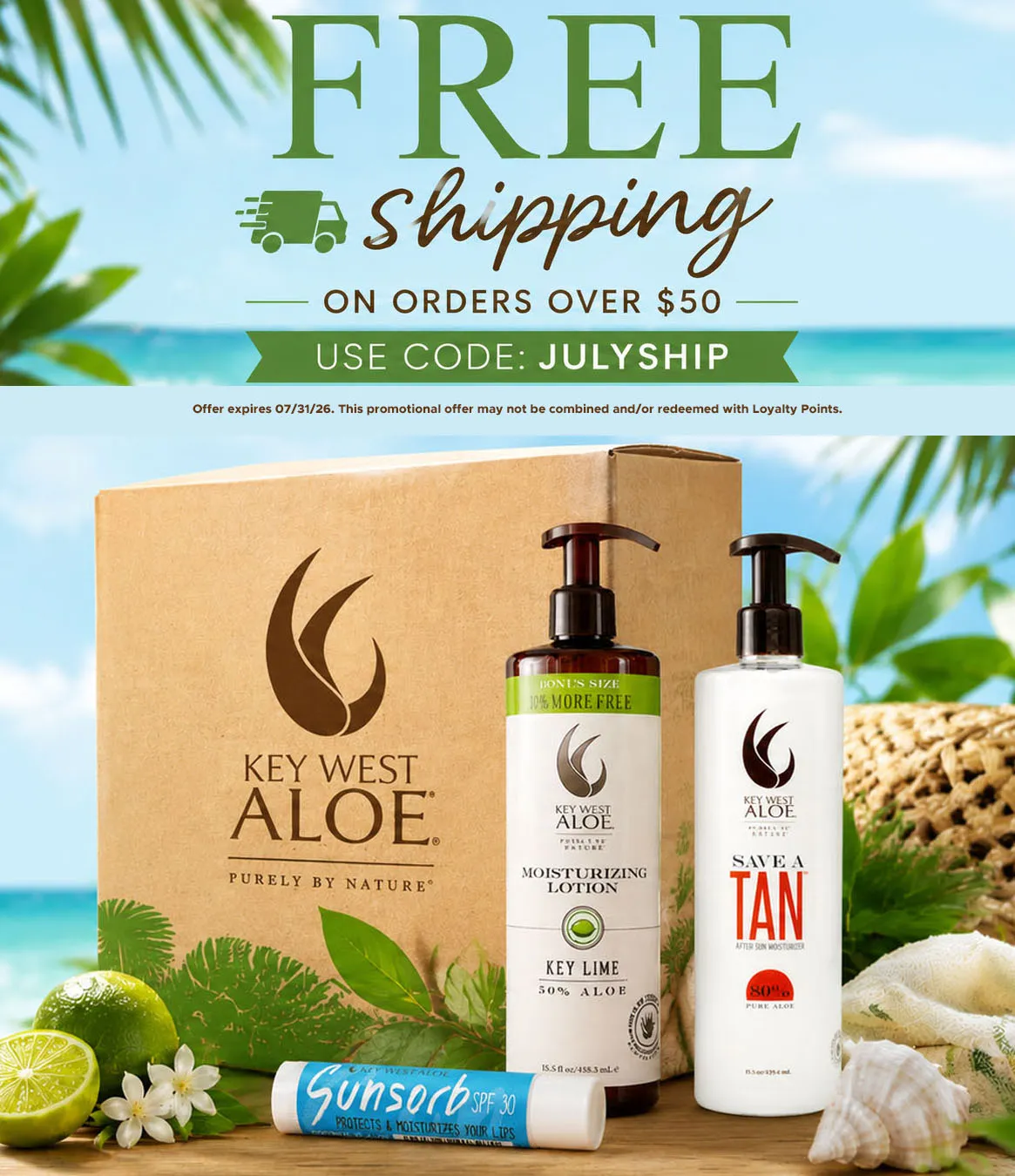 FREE SHIPPING ON ORDERS $50+ USE CODE JULYSHIP