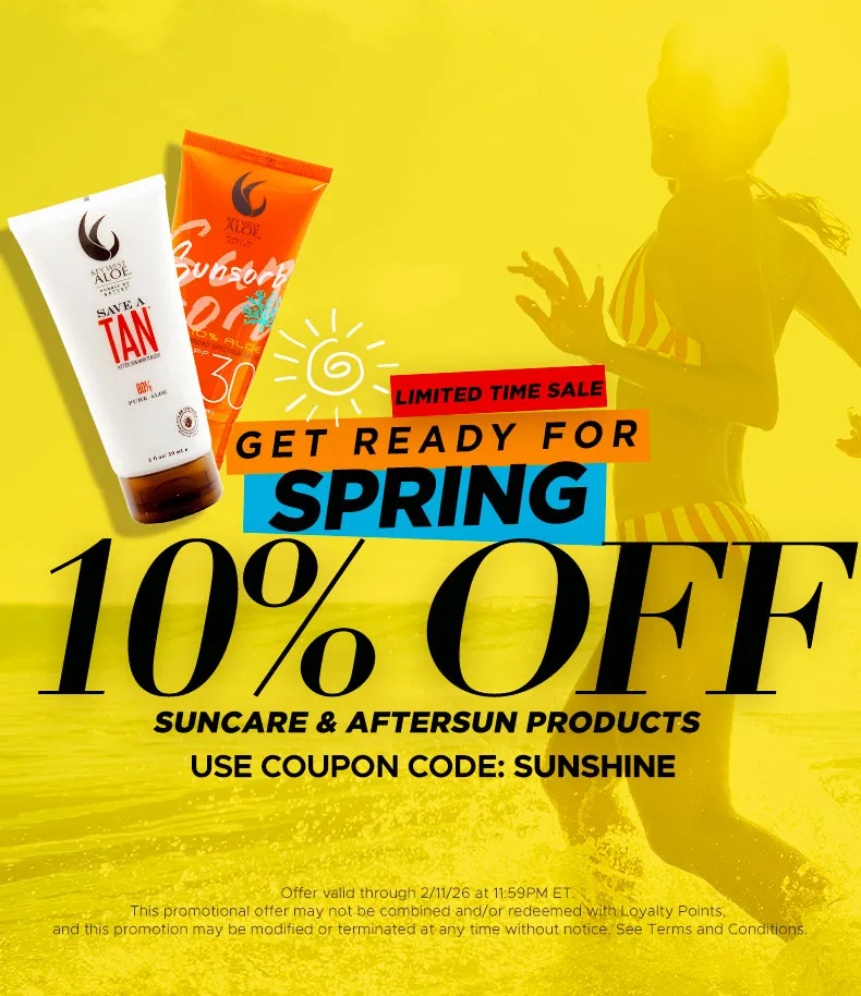 10% Off Suncare Products Use Code: SUNSHINE