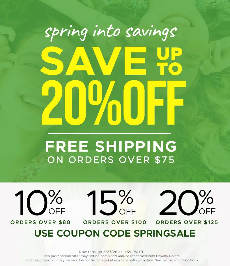 SAVE UP TO 20% USING DISCOUNT CODE SPRINGSALE
