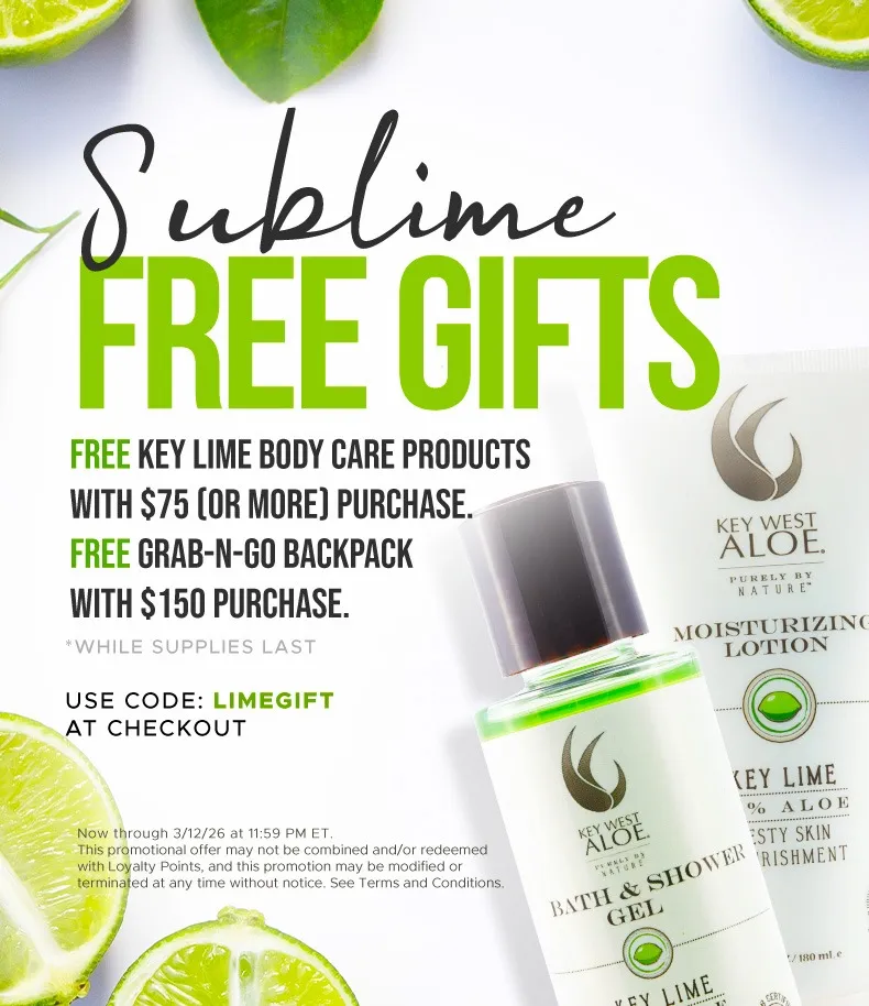 FREE GIFTS WITH PURCHASE $75+ USE CODE LIMEGIFT