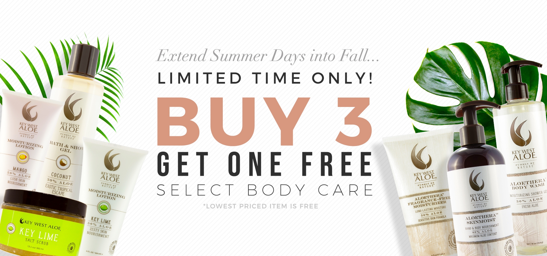 Buy 3, get 1 Free Bath & Body