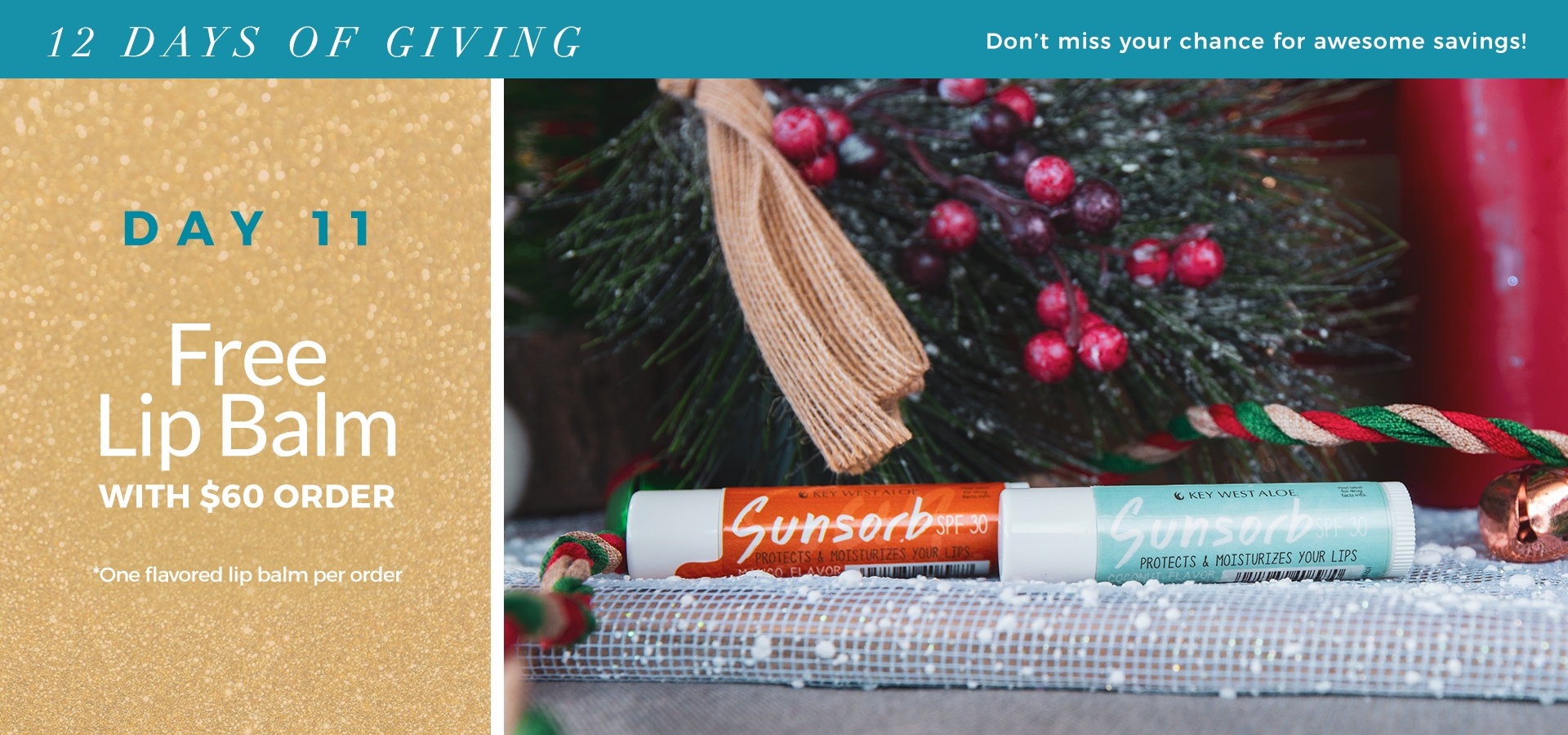 Spend $60 and get a free lip balm