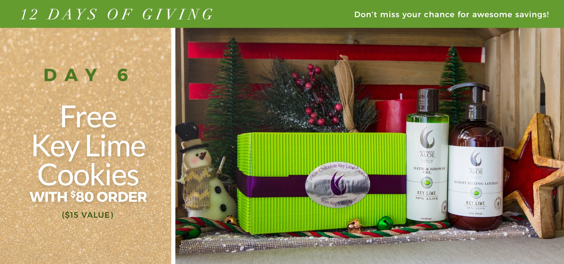 Free Key Lime Cookies with an $80 Order