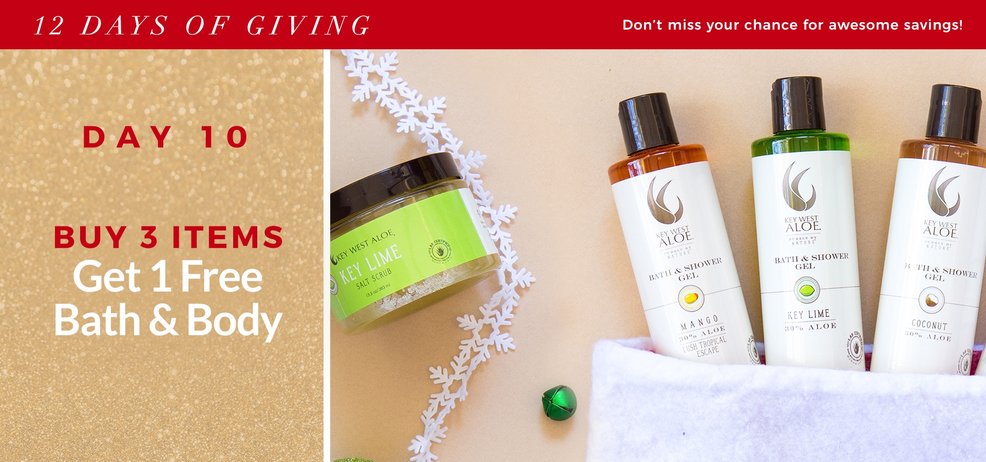 Buy 3, Get 1 Free on Bath & Body Products