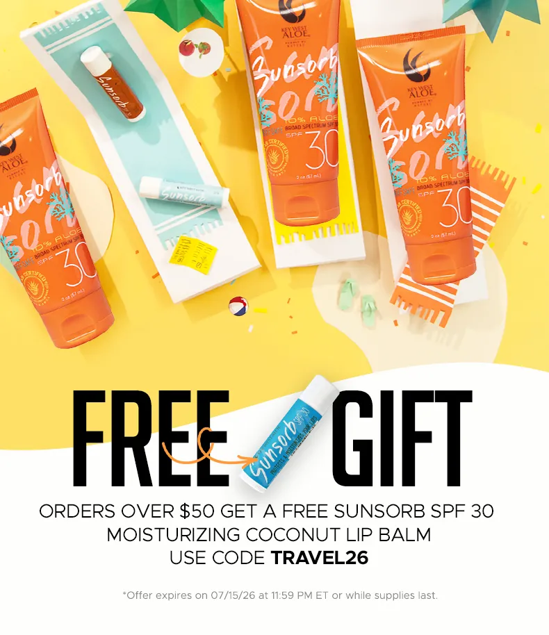 FREE GIFT WITH PURCHASE $50+ USE CODE TRAVEL26