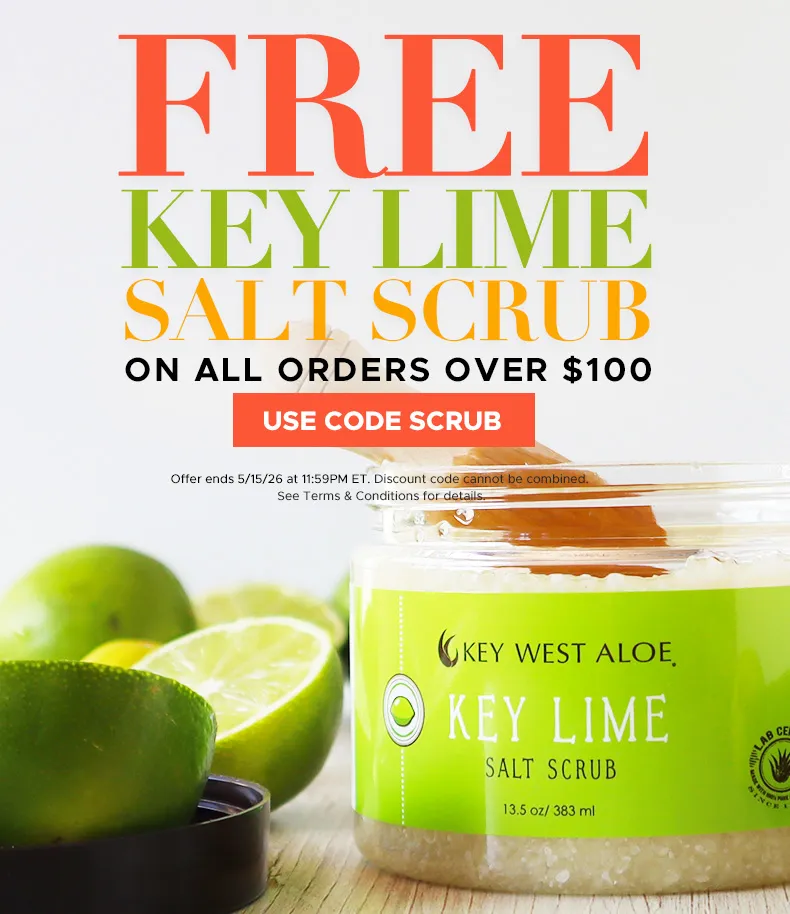 ORDERS $100+ GET FREE KEY LIME SALT SCRUB USE CODE SCRUB