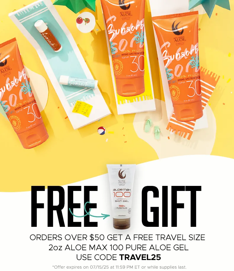 FREE GIFT WITH PURCHASE $50+ USE CODE TRAVEL25